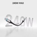 Cáp Cuktech USB-C 6A max 240W 15cm – CTC615S - Ảnh 3