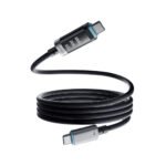 Cáp Sạc Nhanh Thu Gọn Từ Tính C to C CUKTECH 6 240W (OLED Display, 6A, PD3.1/Mi Turbro, Supports CarWith/CarPlay/HiCar, 1.5m)