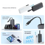 Pin Dự Phòng CUKTECH CP24 20000mAh 40W (2*Type-C + 1*USB-A, With Type-C Built-in Cable, Digital Display, 3C Certification) - Ảnh 5