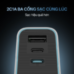 Củ Sạc Nhanh CUKTECH A15C 65W (2*Type-C + 1*USB-A port, with 1.5m C to C 5A cable) - Ảnh 4