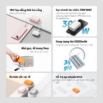 Pin Dự Phòng CUKTECH CP13 10000mAh 30W (CCC / 3C Certification, 1*Type-C + 1*USB-A, LED Display, Flight-approved) - Ảnh 3