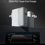 Sạc nhanh Cuktech 100W GaN Charger PD3.1/PPS2.0/QC4.0/Mi Turbo – AD1003US - Ảnh 5