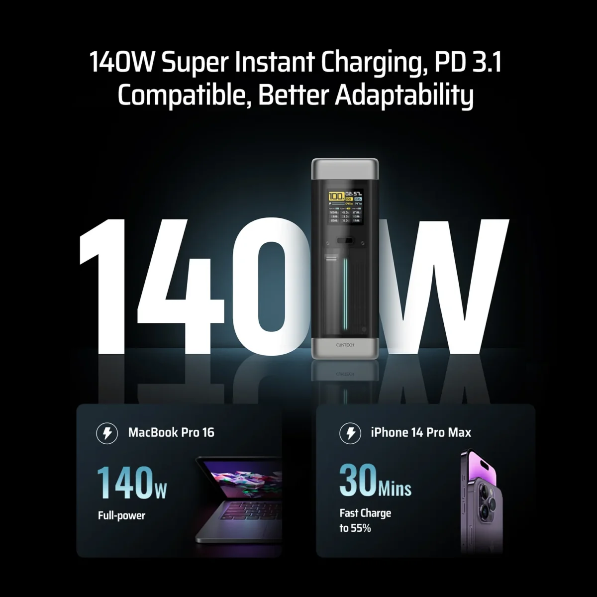 Pin dự phòng Cuktech 20 Power Bank 25.000mAh 210W PD3.1/PPS5A/QC/Mi Turbro 120W – P23 - Ảnh 6