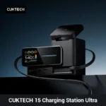 CUKTECH 15 Charging Station 140W GaN USB-C Retractable Cable Wireless Charge 1.83" TFT Display For Xiaomi iPhone MacBook Laptop