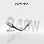 CUKTECH USB-C Cable with 6A 240W MAX 15cm Phone Charging Cable for Xiaomi Samsung iPhone MacBook Laptop - Ảnh 2