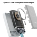 CUKTECH Magnetic Power Bank 10000mAh Built-in Cable WPB100L 7.5W Wireless Charging Powerbank For iPhone 17 16 Pro - Ảnh 2