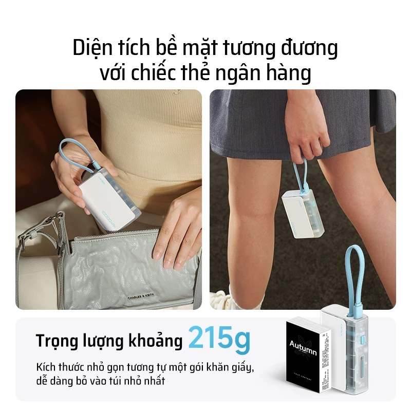 Pin Dự Phòng CUKTECH CP133L 10000mAh 33W (1*Type-C + 1*USB-A Port + 1*Type-C Built-in Cable, LED Display) - Ảnh 6