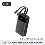 Pin Dự Phòng Kèm Cáp Type-C & Lightning CUKTECH CP24 LPB200NL 20000mAh 40W (1*Type-C + 1*USB-A port, LED Display, Flight Approved, CCC / 3C Certification) - Ảnh 2
